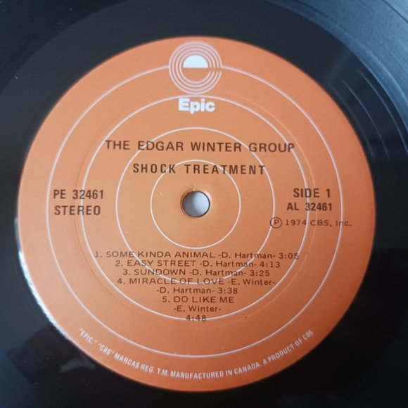 Vintage The Edgar Winter Group Shock Treatment vinyl record 1974 first pressing - Picture 10 of 11